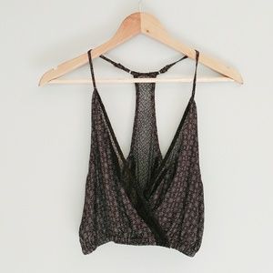 Kimchi Blue Black Lace Bohemian Racerback Crop Top